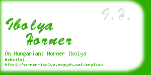ibolya horner business card